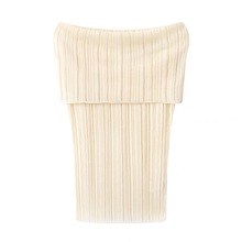 艾诺丝2025夏季新款气质显瘦一字肩短款无袖针织衫上衣女50538170