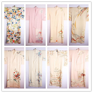 古着vintage传统日本制和服浴衣羽织和风印花舞台宽松外套开衫170