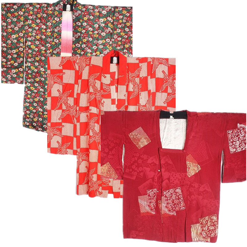 古着日本制羽织印花开衫和服浴衣