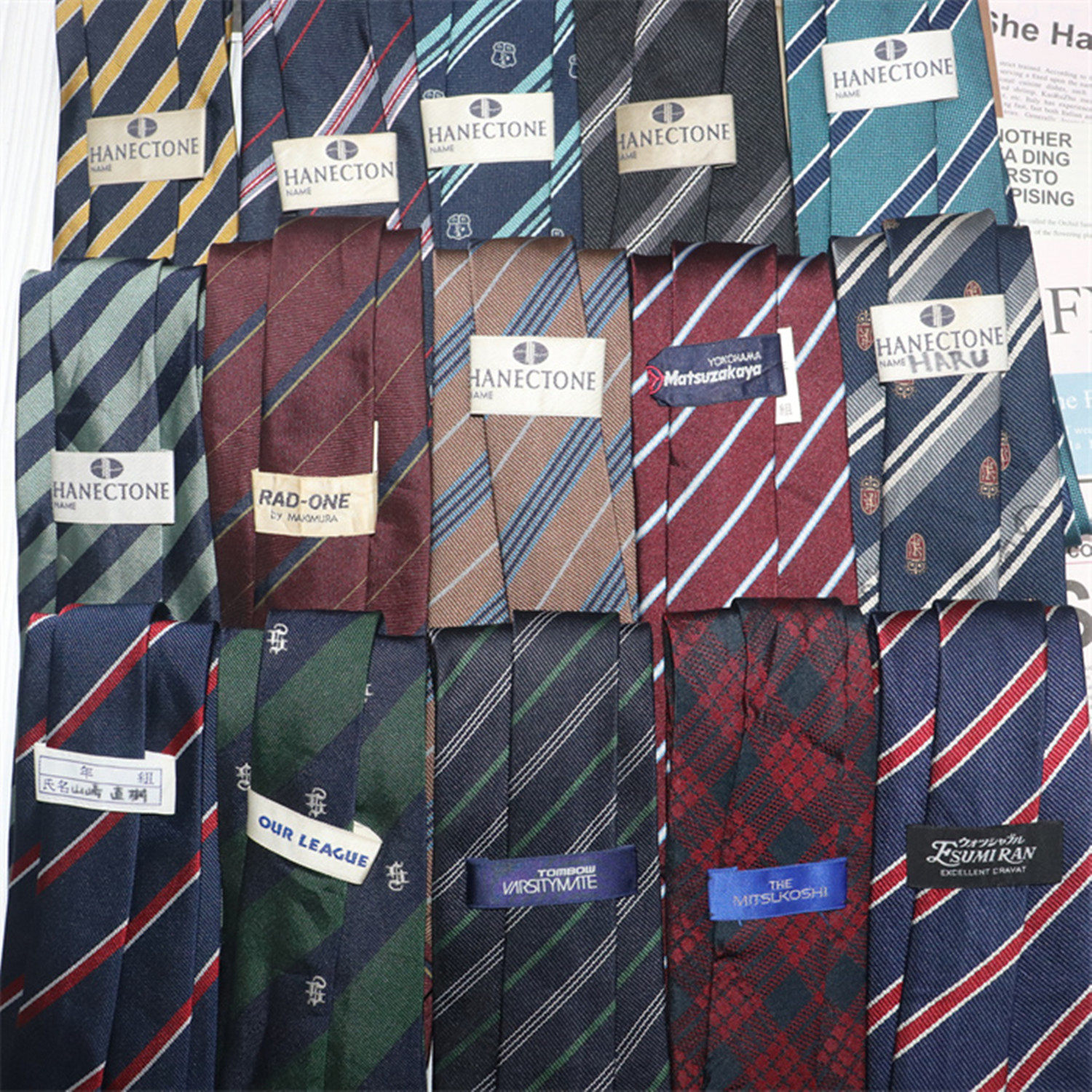 vintage古着中古日制校供JK学院风学生西装领带校徽英伦西装领带