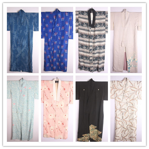 古着日本制羽织印花开衫和服浴衣