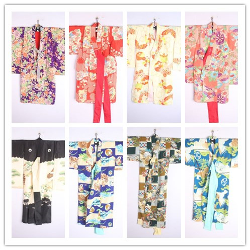 古着日本制羽织印花开衫和服浴衣
