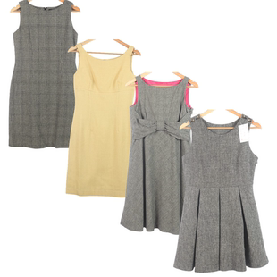 古着日系复古港风法式甜美秋冬款羊毛呢精品格子背心吊带连衣裙