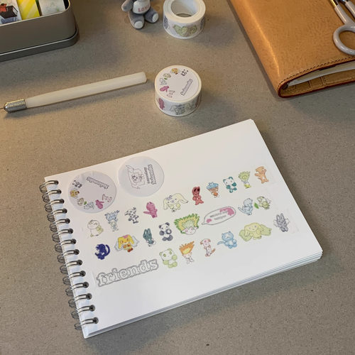 ●JY杂货●现货nemosissy几何圆形图案星星胶带 手帐装饰拼贴ins