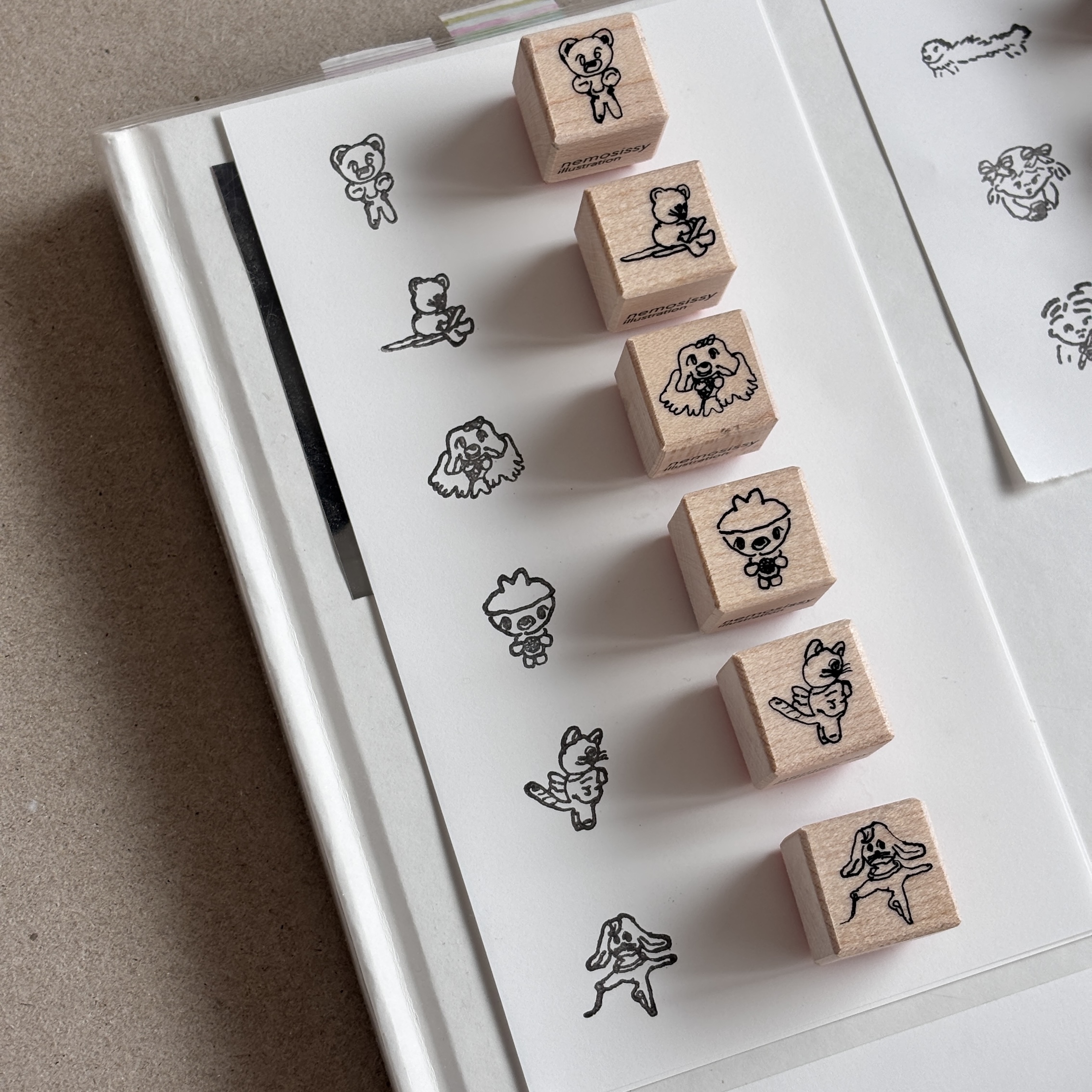 ●JY杂货●现货寄售nemosissy天使狗餐桌流星 星圈手帐枫木印章