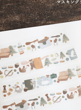 ●JY杂货●国内现货日本手纸社tobi限定小熊胶带便签卷美甲贴ins