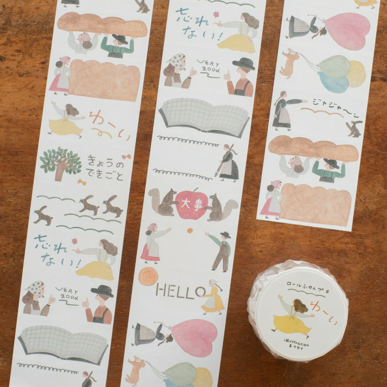 ●JY杂货●国内现货日本手纸社作家款手帐胶带便签卷 装饰拼贴ins
