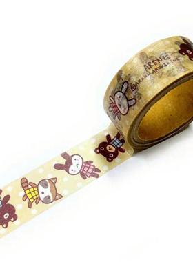 ●JY杂货●国内现货日本aranzi可爱小动物胶带 手帐装饰拼贴ins