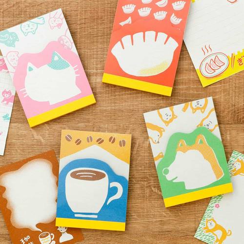 ●JY杂货●国内现货日本hightide饺子猫咪便签本 手帐装饰拼贴ins