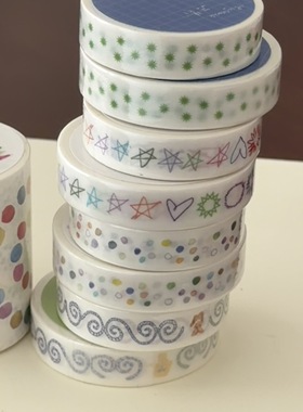 ●JY杂货●现货寄售nemosissy弯曲绿芒符号拉丝星闪和纸胶带 手帐