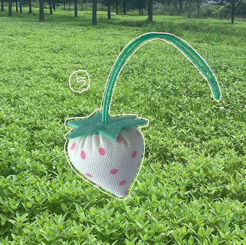 ●JY杂货●国内现货韩国nnupbam手作草莓挂件ins手工可爱包包装饰