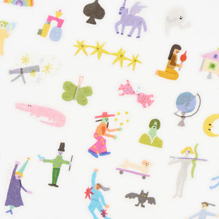 ●JY杂货●国内现货韩国analogue keeper彩色人物贴纸手帐拼贴ins