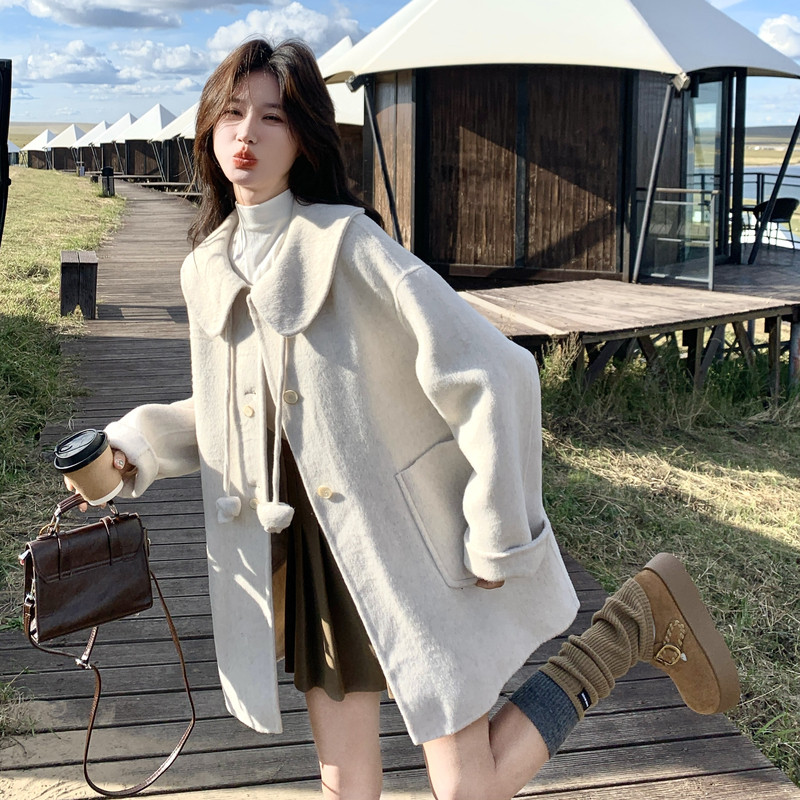 现货主推款已测好数据双面羊毛呢大衣p245-k388