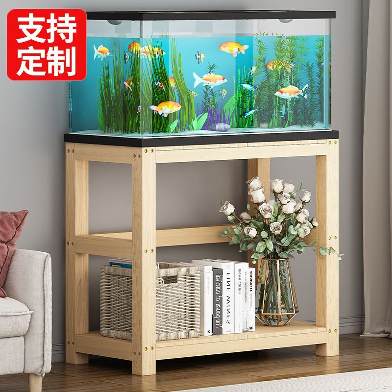 实木鱼缸架子底柜底座水族箱桌子木质置物架龟缸架草缸架中小型架