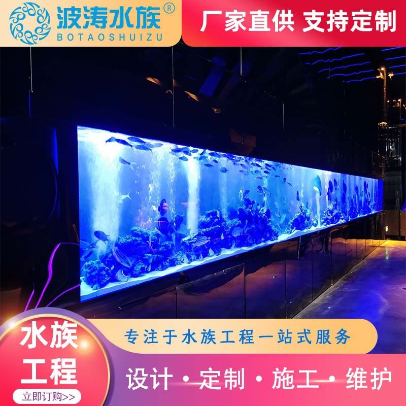 亚克力大型鱼缸 上海厂家供应设计制作 水族馆展示鱼缸观赏鱼缸
