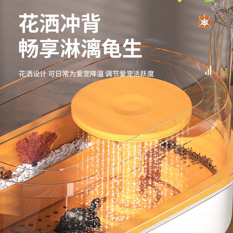 乌龟缸专用饲养生态缸别墅巴西龟带晒台家用鱼缸小型养龟箱屋鳄龟