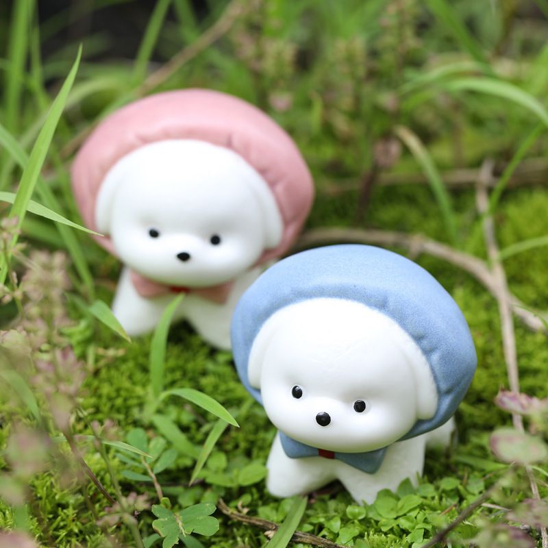 创意可爱小萌狗陶瓷摆件动物微景观园艺配件茶宠盘景室内桌面饰品