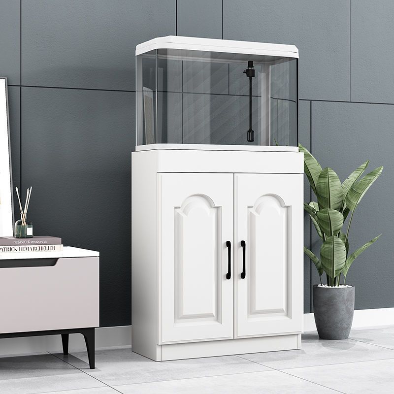 水族箱家用免换水生态热弯金鱼缸带柜一体落地整套鱼缸小型简易