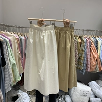 Южнокорейский товар, дизайнерская юбка, в корейском стиле, эластичная талия, 2022, свободный крой