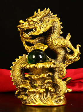 纯铜金钱戏珠五爪金龙招财中国龙