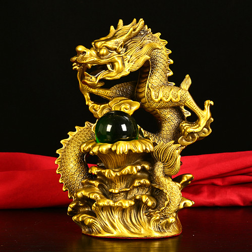 纯铜金钱戏珠五爪金龙招财中国龙