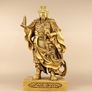 精工纯铜托塔天王李靖陈塘关李靖大将封神榜战神军神财宝天王神像