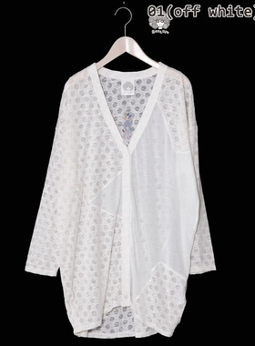 Scolar/丝柯乐 正品官网 圆点 拼接 休闲宽松开衫 162621