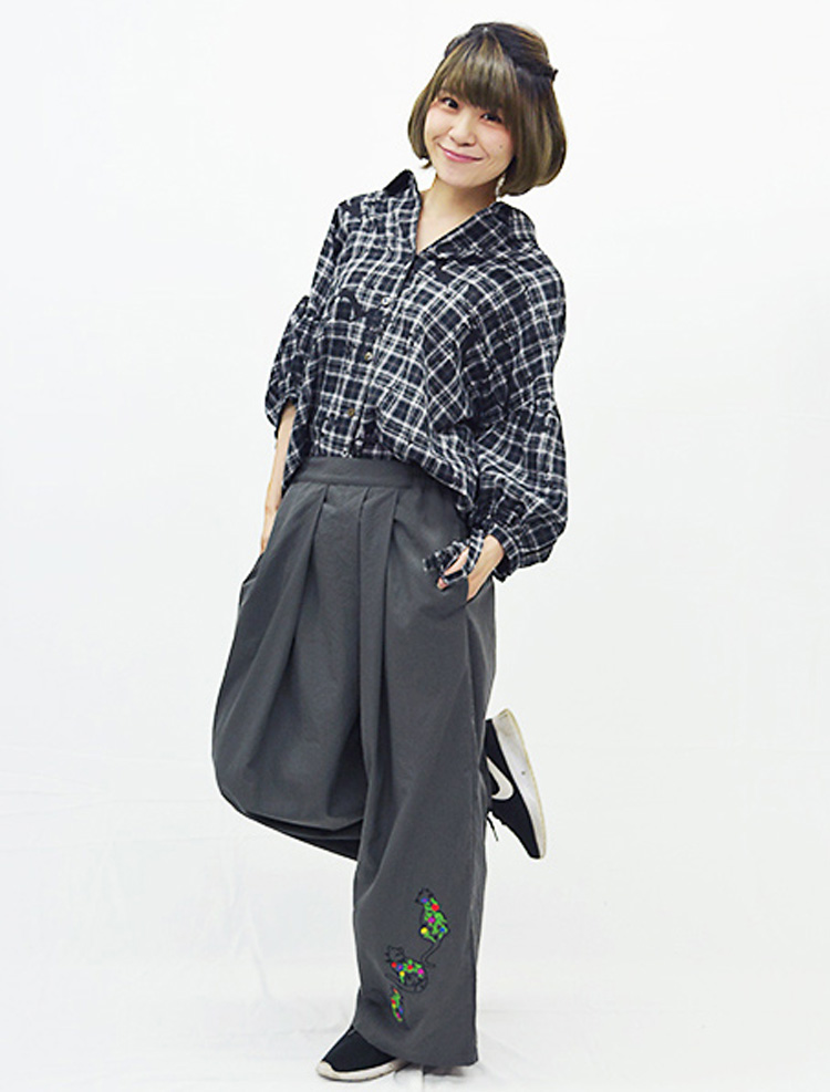 scolar/丝柯乐裤腿猫咪卡通图案阔腿裤  172627