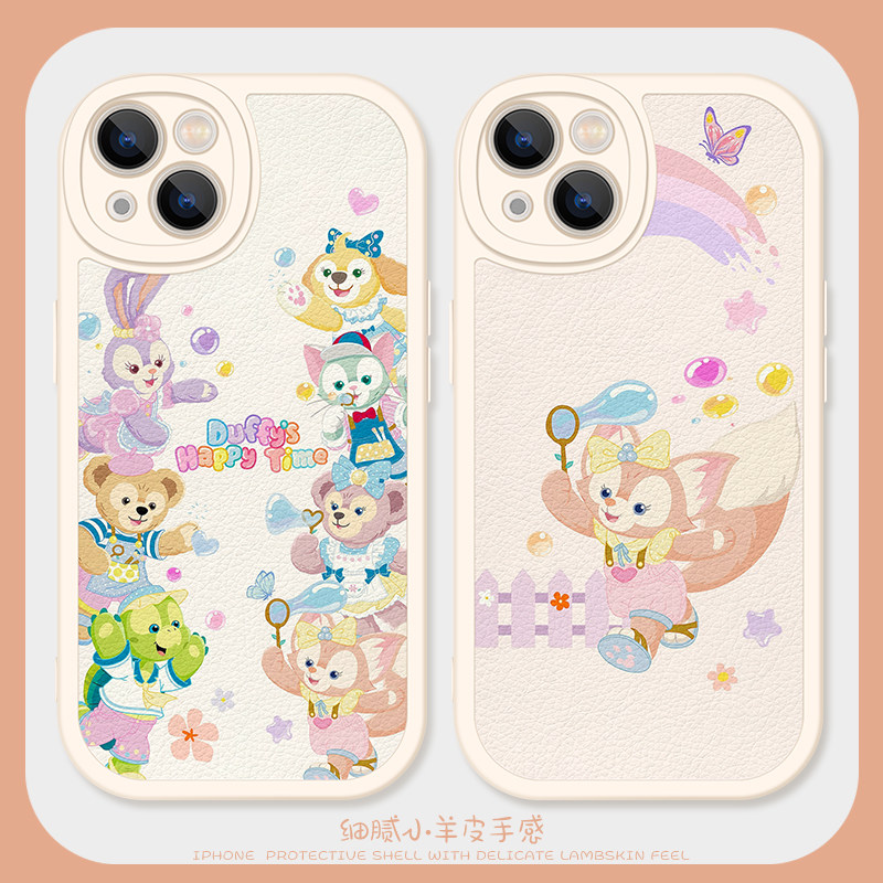 玲娜贝儿适用苹果11promax手机壳iPhone15硅胶12新款13全包14保护套xsmax卡通xr迪士尼x女生7plus公主8p闺蜜6