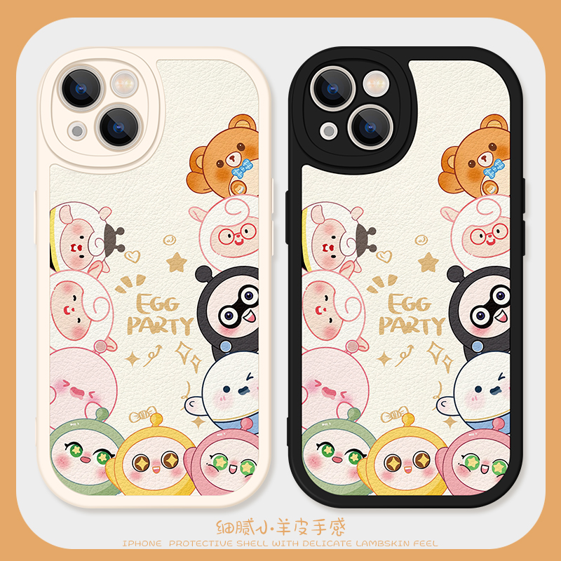 蛋仔派对适用苹果14plus手机壳12Promax硅胶iPhone15小羊皮11新款13可爱荣耀80游戏周边6s情侣华为畅享70女男