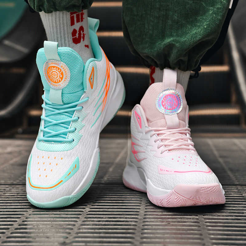 篮球鞋男女秋季皮面防水防滑耐磨减震轻便学生鸳鸯双色潮流运动鞋