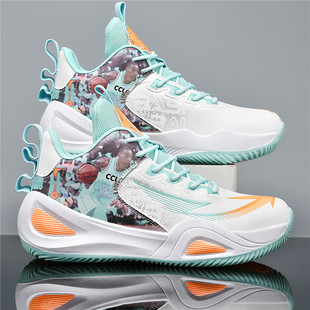 儿童篮球鞋男2026新款春季防滑减震跑步鞋初中学生15岁大童运动鞋