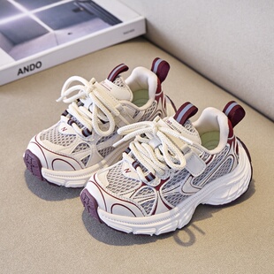 儿童老爹鞋软底轻便2026新款拿捏街头感跑步鞋女童运动鞋百搭耐脏