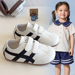 便利魔术贴女童运动鞋2026年新款儿童美式复古阿甘鞋宝宝平底板鞋