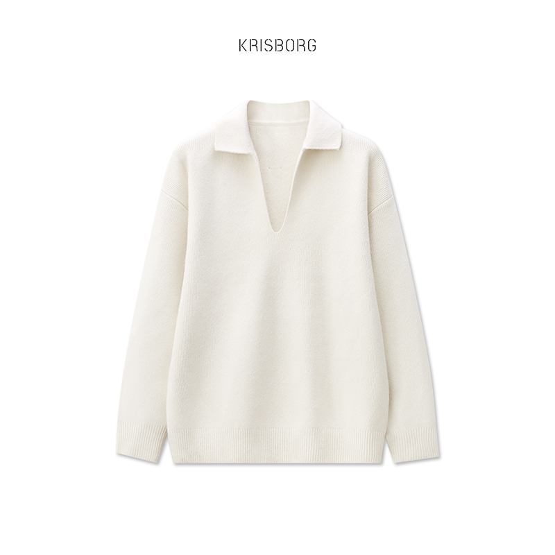 设计感针织POLO衫男士秋冬季打底