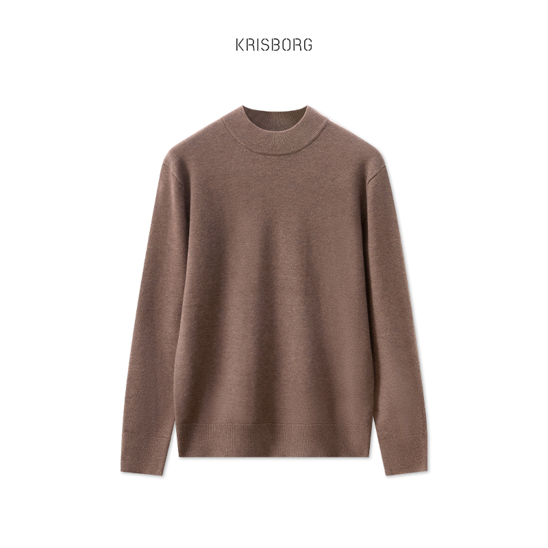 中高领针织衫毛衣男春秋季潮牌