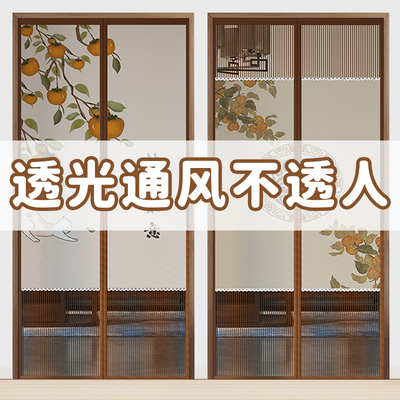 通风不透人门帘防蚊2025新款隐私防窥透光磁性金刚网免打孔魔术贴