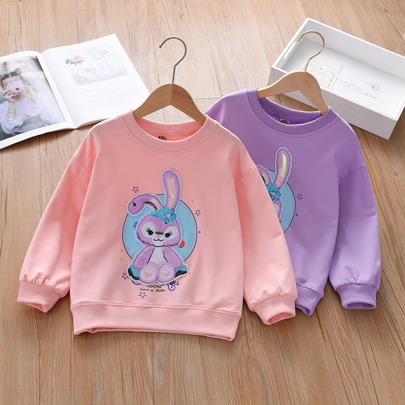 女童卫衣2025春装星黛露亮片西瓜春秋薄款洋气卡通中大童儿童童装