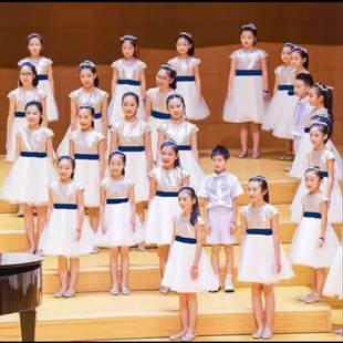 合唱服国庆儿童演出服幼儿园小学生诗歌朗诵表演服学院风裙子服装