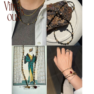 VITREQYOUS 金属感黄铁矿精致复古美学多种佩戴原创小众设计饰品