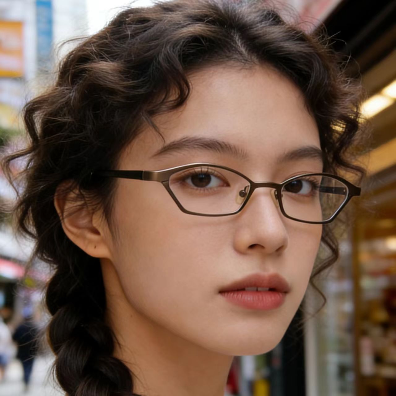 配过2400度小框纯钛眼镜男女
