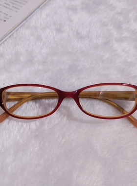 小脸高度近视小框板材女士眼镜框配度数防蓝光眼镜架茶色光学眼镜