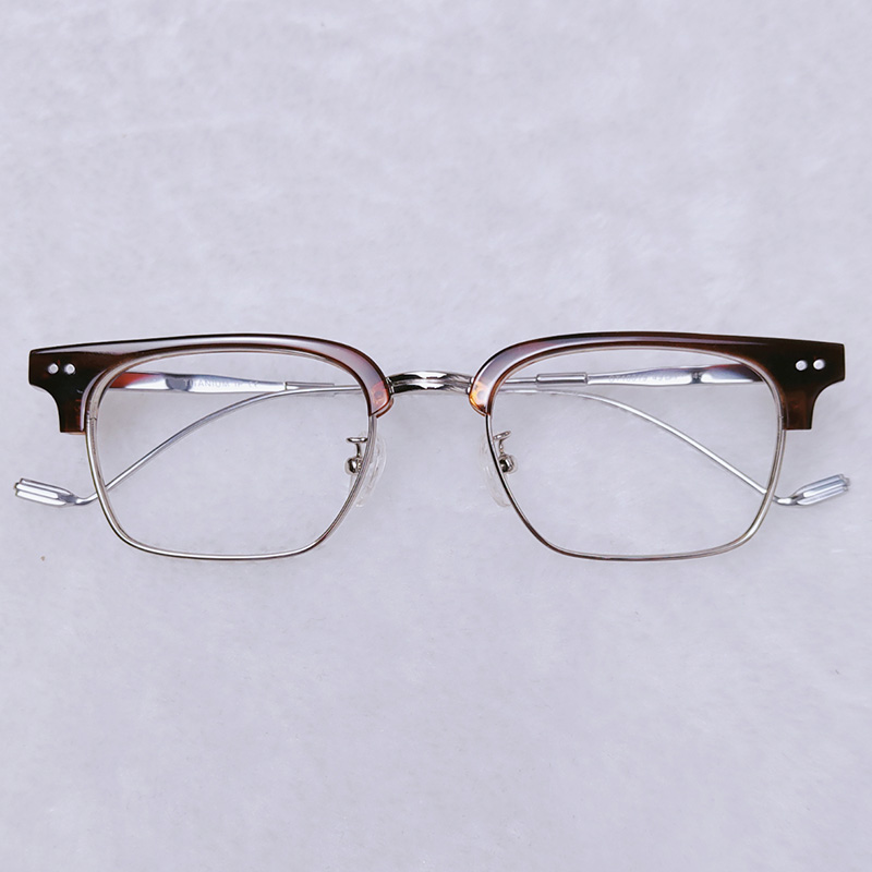复古方框眼镜男女近视眼镜架纯钛超轻眼镜框配镜片厚边框显镜片薄