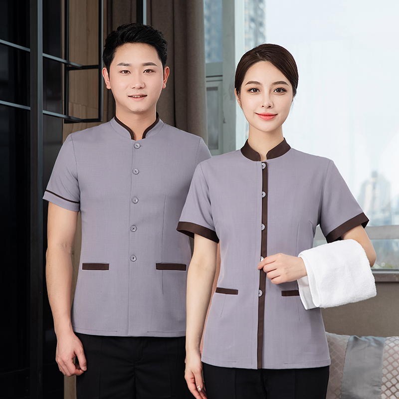 保洁工作服短袖女制服夏装酒店宾馆客房服务员物业阿姨清洁工套装