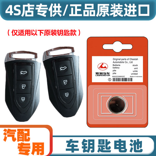 专车专用 适用 2018款 猎豹CS9 EV300电动汽车钥匙遥控器电池电子