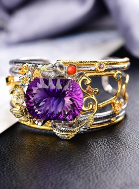 意大利工艺手镯925紫水晶