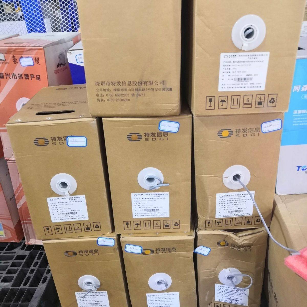 特发超五类室内网线305m 中国移动宽带连接线灰色双绞线非屏蔽UTP