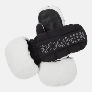 国现 Bogner博格纳 Sabina羊毛皮滑雪手套拼接小羊皮防寒防水户外