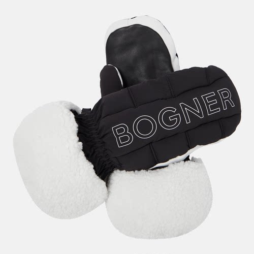 国现 Bogner博格纳 Sabina羊毛皮滑雪手套拼接小羊皮防寒防水户外