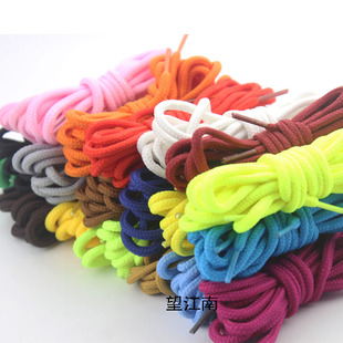 彩色工装运动鞋马丁靴鞋带男女皮鞋靴子圆形粗百搭米黑白色鞋绳子